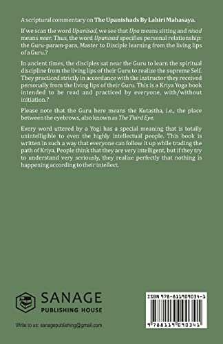 The Upanishads: In The Light Of Kriya Yoga
