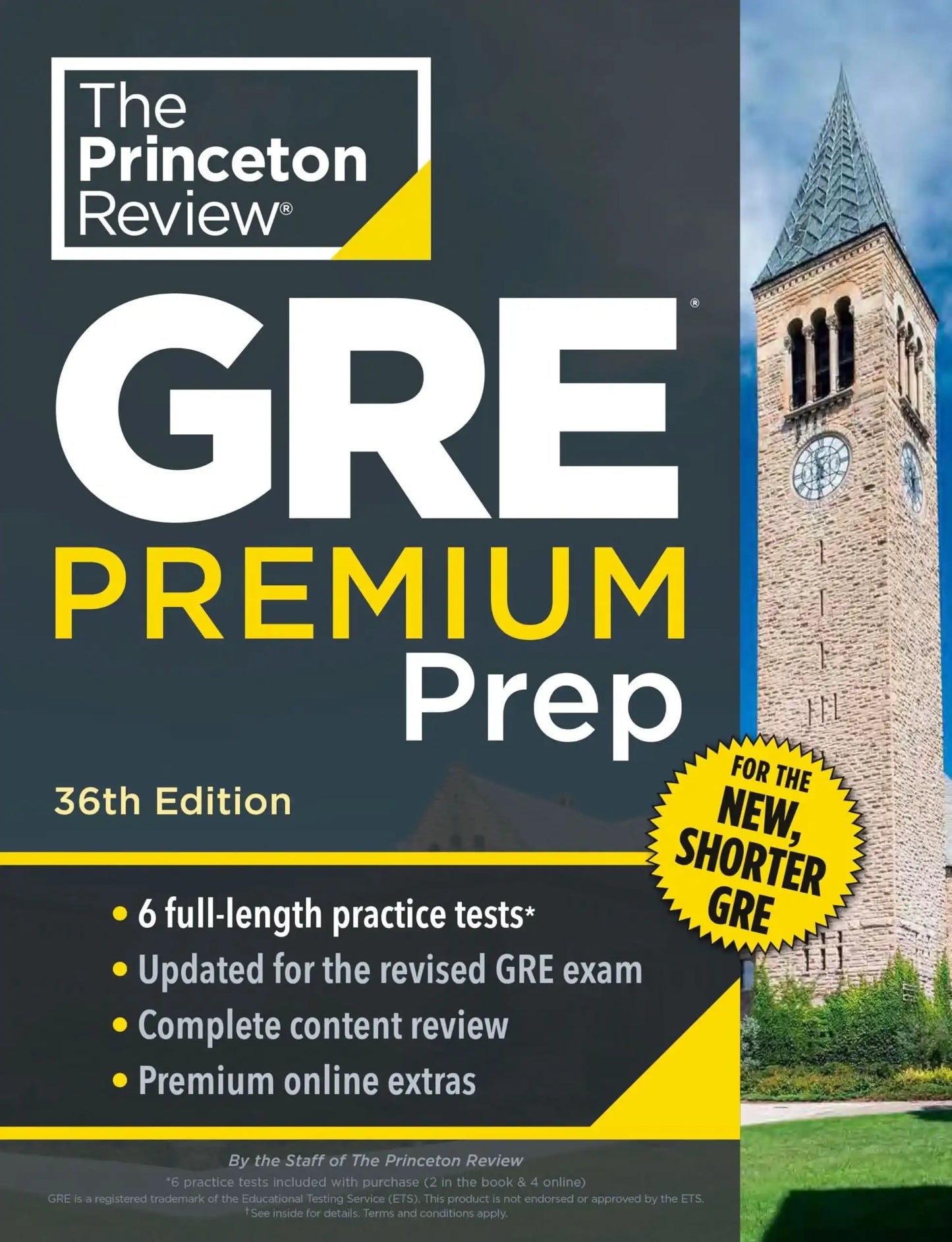 Princeton Review Gre Premium Prep, 36Th Edition: 6 Practice Tests + Review & Techniques + Online Too