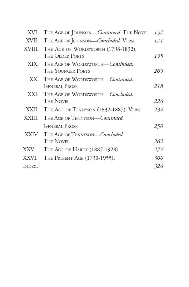 An Outline History Of English Literature