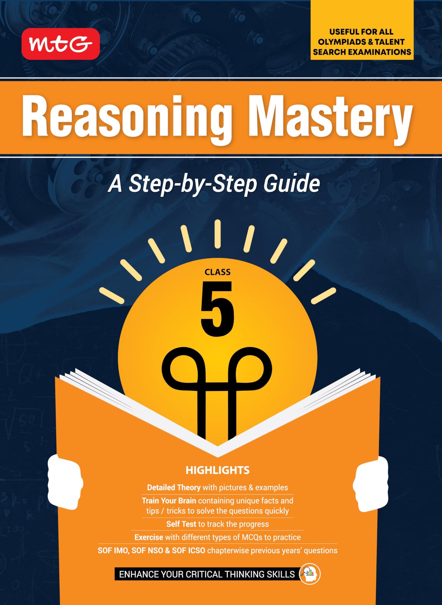 MTG Class-5 Reasoning Mastery Book | A Step-by-Step Guide | Useful For All Olympiads & Talent Search Exam 2025-26