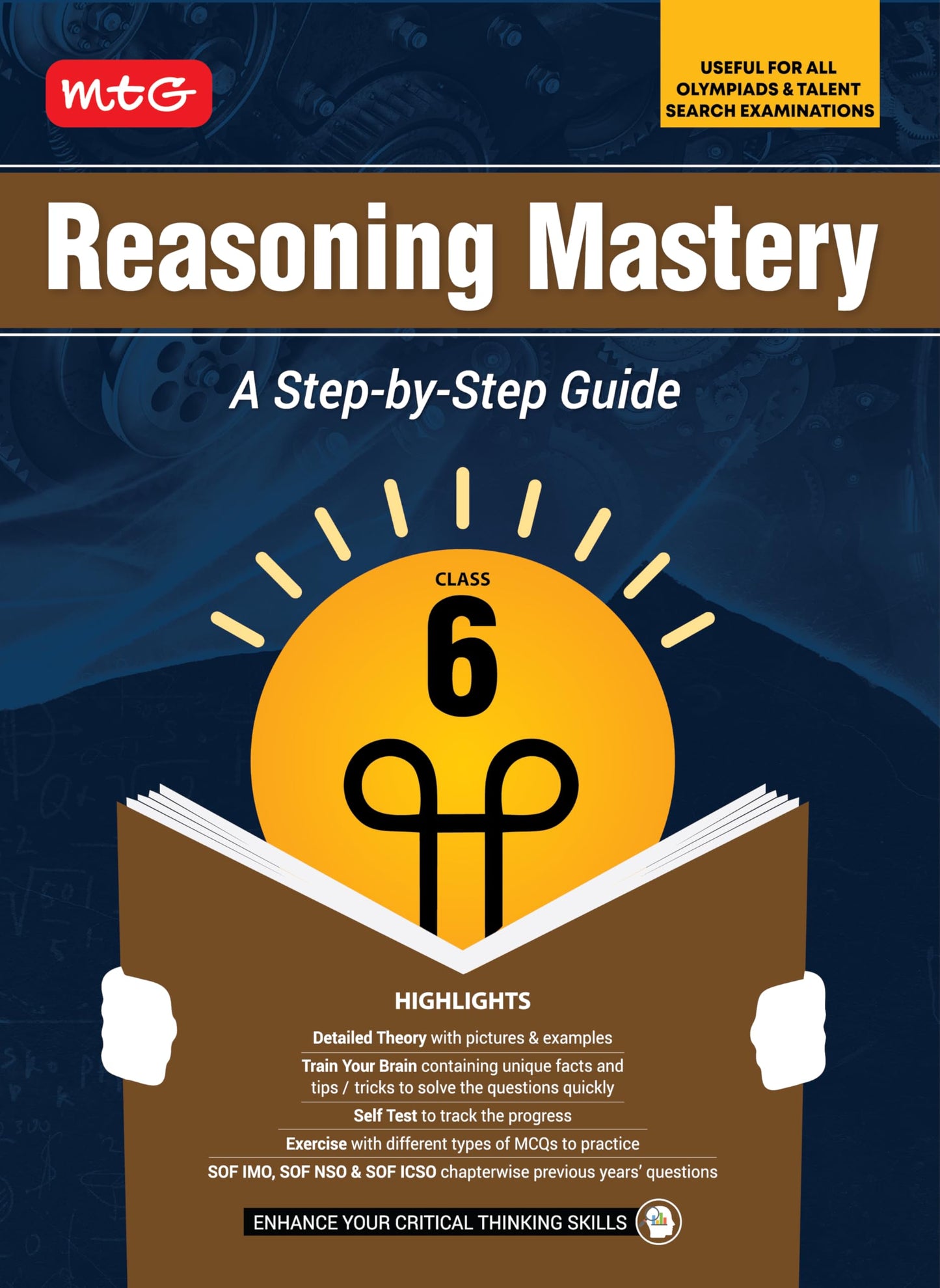 MTG Class-6 Reasoning Mastery Book | A Step-by-Step Guide | Useful For All Olympiads & Talent Search Exam 2025-26