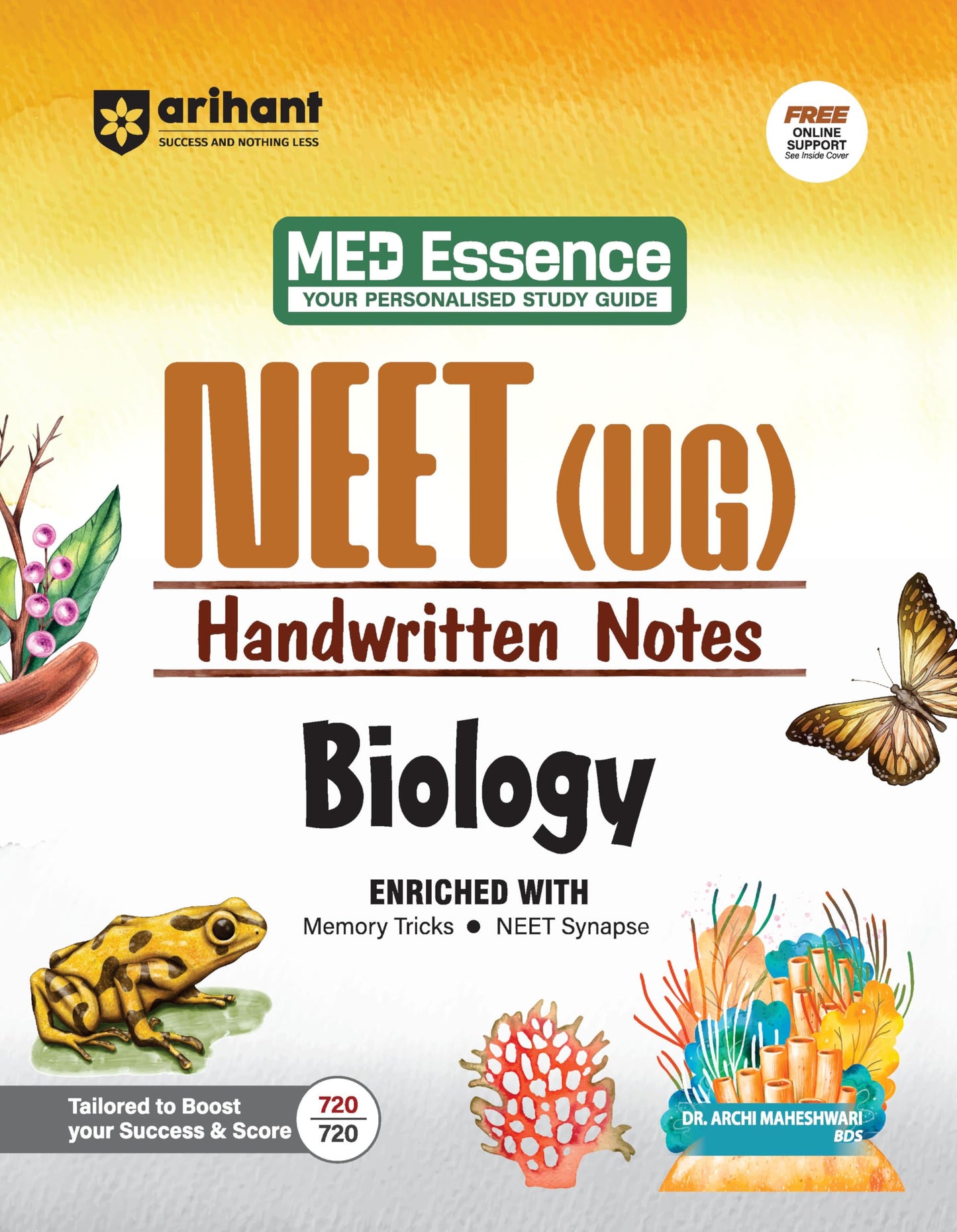 Arihant NEET (UG) Biology Handwritten Notes | NEET Synapse, Memory Tricks & Detailed Diagrams First and Only NEET Targeted Handwritten Notes