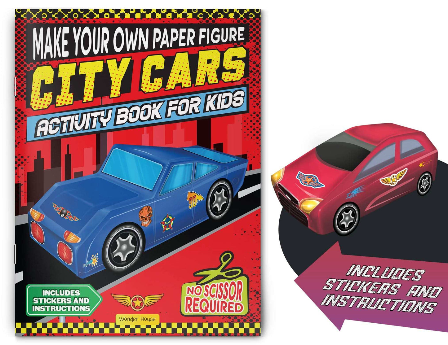 Make Your Own Paper Figure - City Cars (Activity Book For Kids)