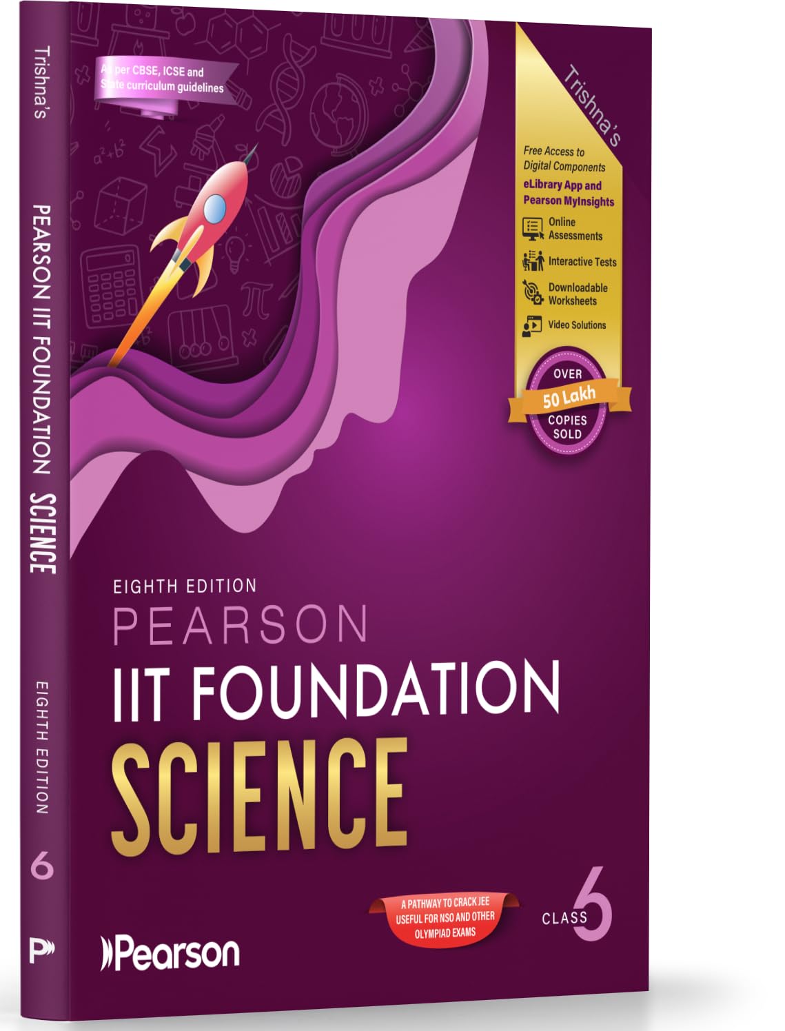 Pearson'26 IIT Foundation Class 6 Science|For JEE, NSO & Olympiad Exams |JEE Practice Questions| Free 15 Online Assessments, 76 Video Solutions, 15 work sheets &Tests via Pearson MyInsights & elibrary