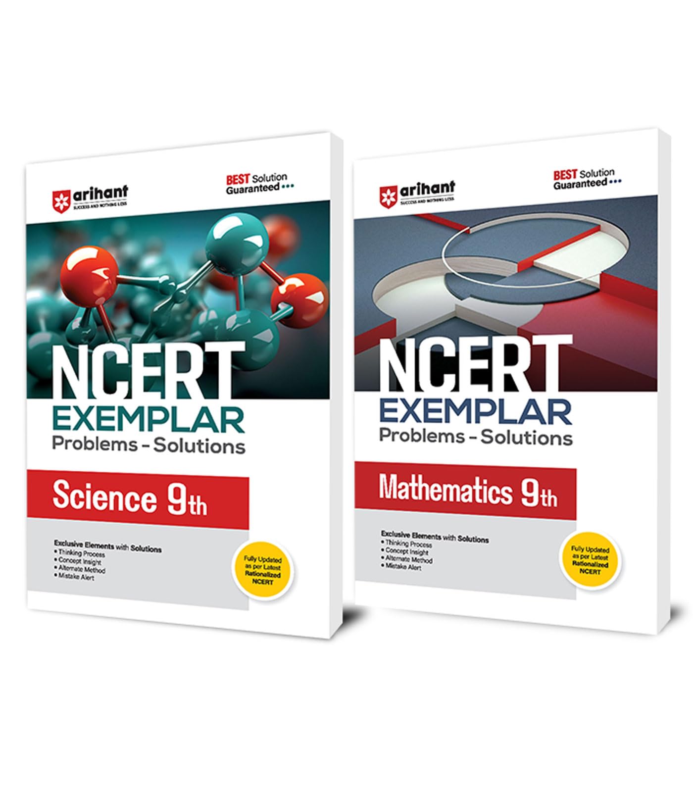 Arihant NCERT Exemplar Science, Math 9th Latest Rationalized Edition (Set of 2)| Problems & Solutions with Exclusive Elements | Thinking Process, Concept Insight, Mistake Alert | For Exam 2025-26