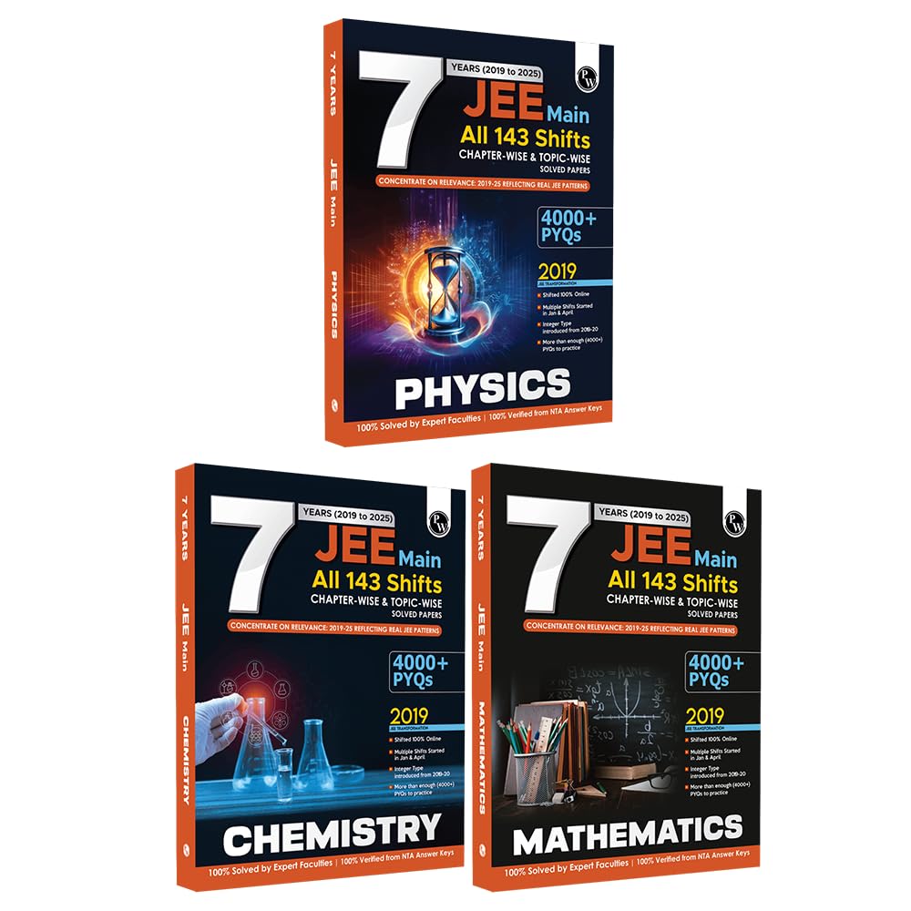 Physics Wallah Pw Jee Main 7 Years (2019 - 2025) Physics, Chemistry, M