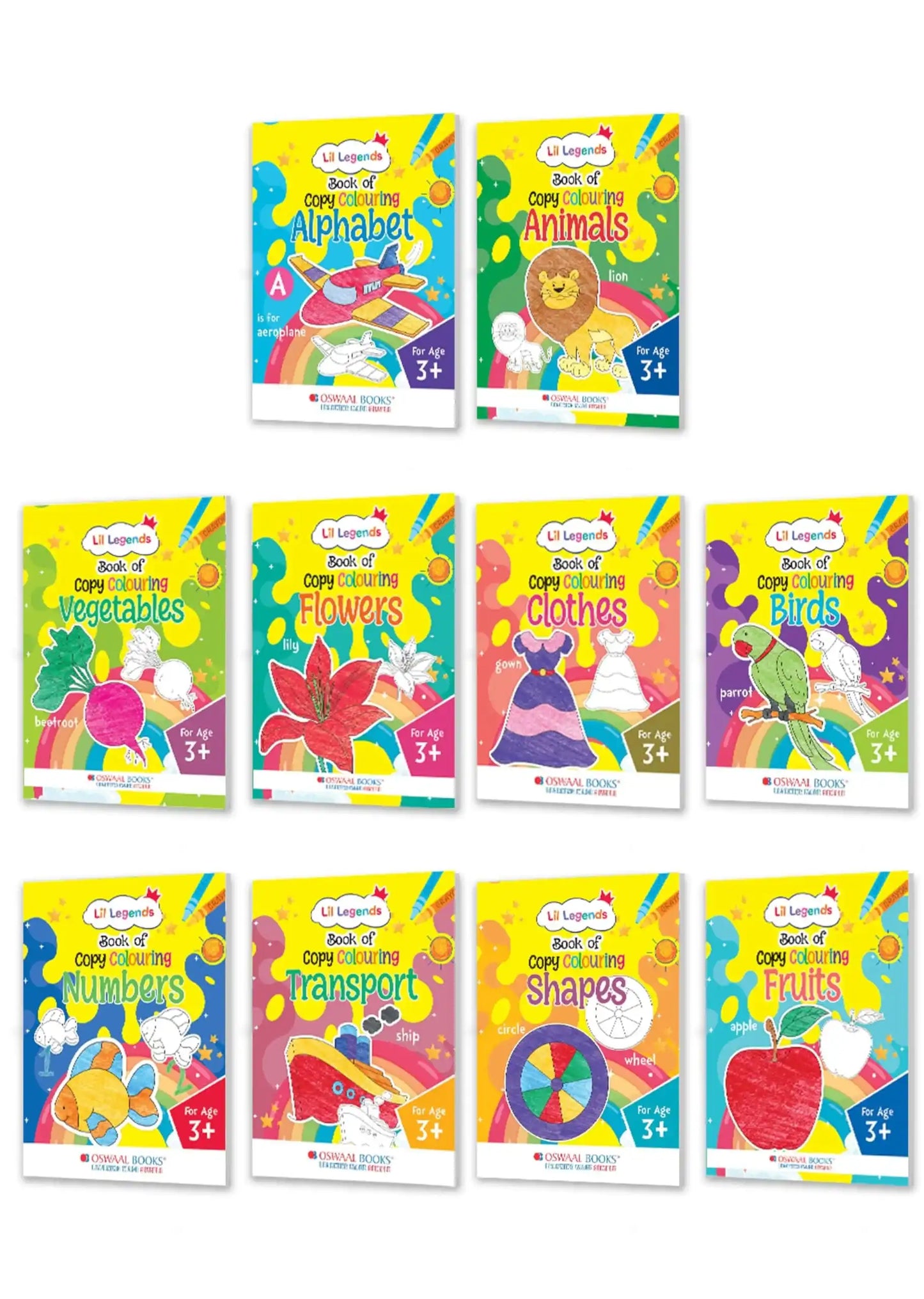 Oba Lil Legends Bk Of Stickers For Kids Age 3+(Set Of 10 Bk'S)
