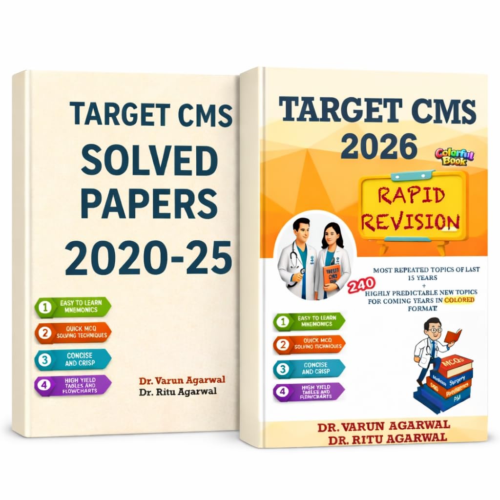 Target CMS Solved Papers 2020–2025 + Target CMS 2026 Rapid Revision Book Combo | UPSC CMS Preparation Bundle | By Dr Varun Agarwal: 1