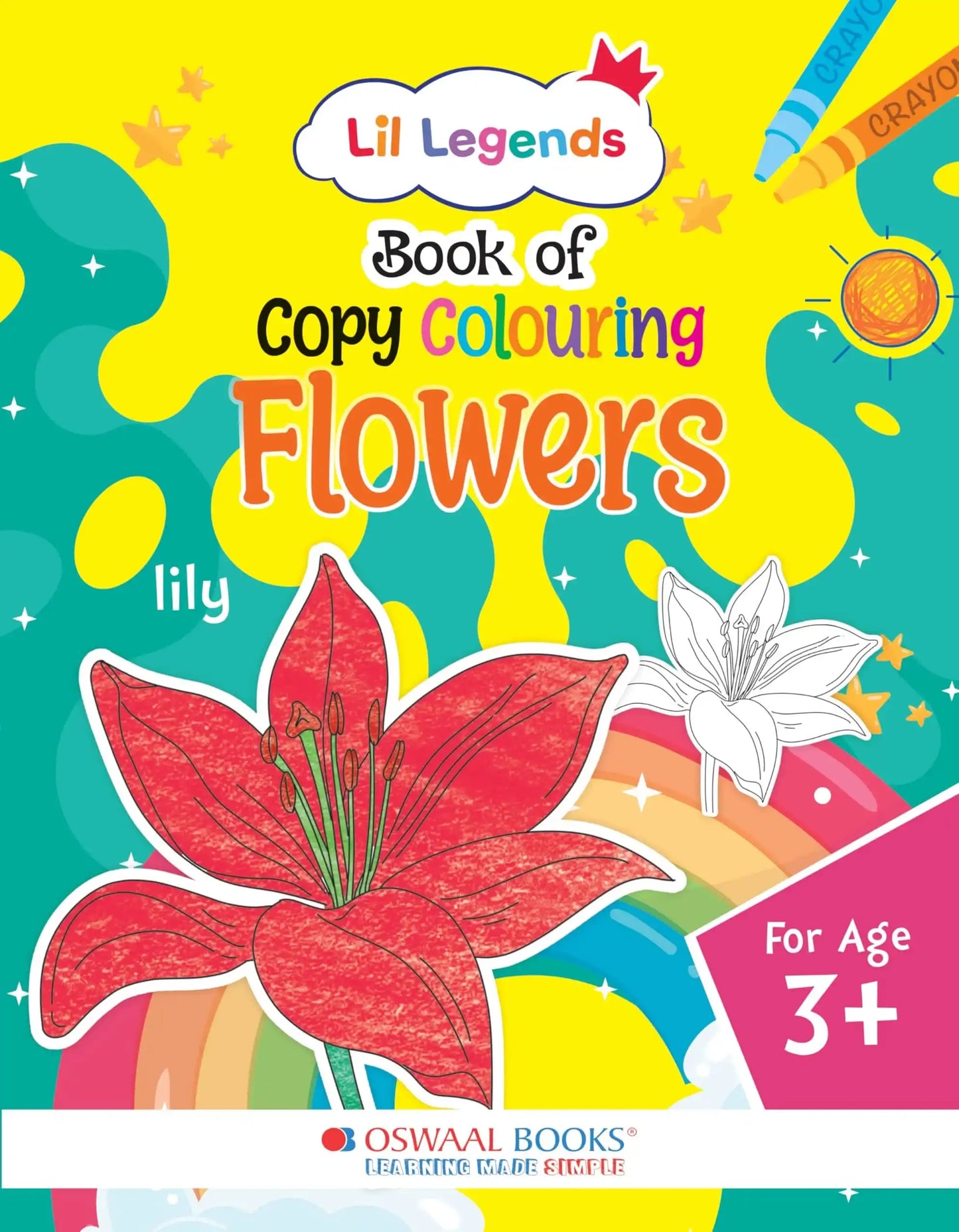Oba Lil Legends Copy Colouring For Kids To Learn About (Flowers)