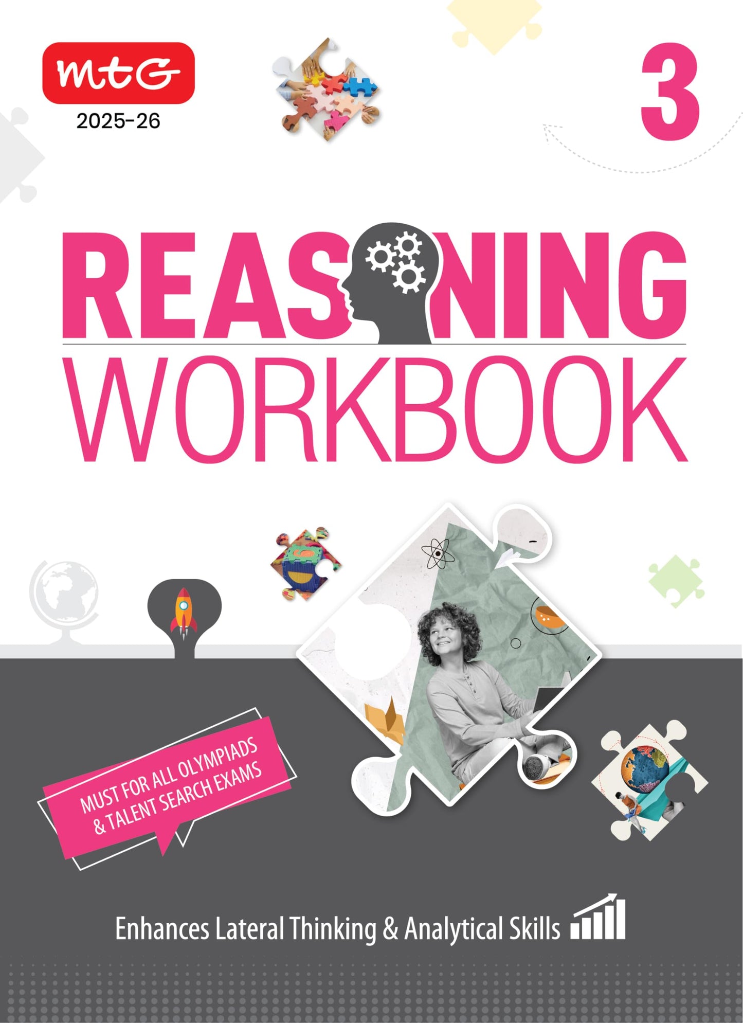 MTG Olympiad Reasoning Workbook Class 3 - Enhances Lateral Thinking & Analytical Skills | Must For SOF & All Olympiad & Talent Search Exam 2025-26