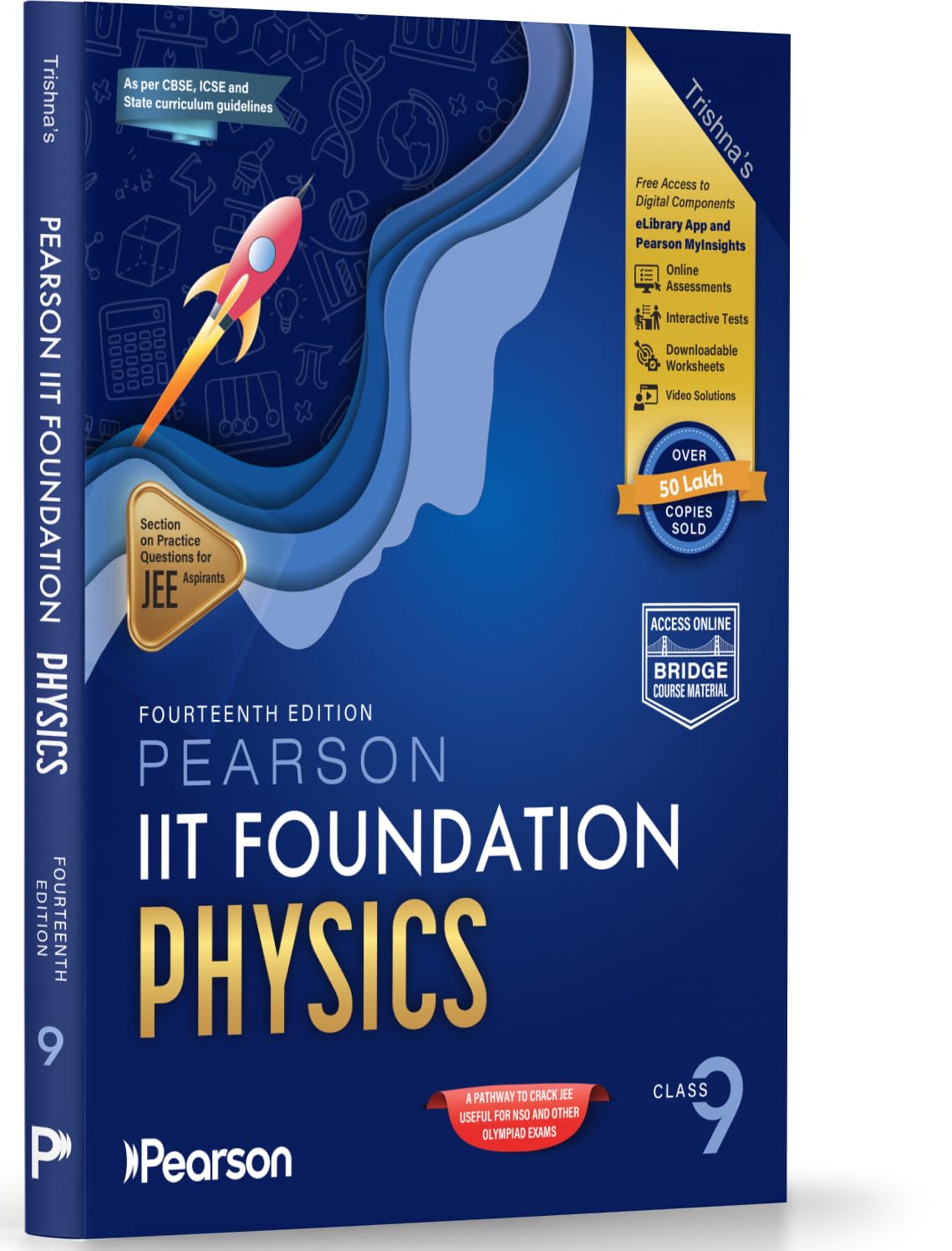 Pearson'26 IIT Foundation Physics Class 9|For JEE, NSO & Olympiad Exams|JEE Practice Questions|Free 10 Online Assessments,48 Video Solutions,10 worksheets & Tests in Pearson MyInsights & elibrary