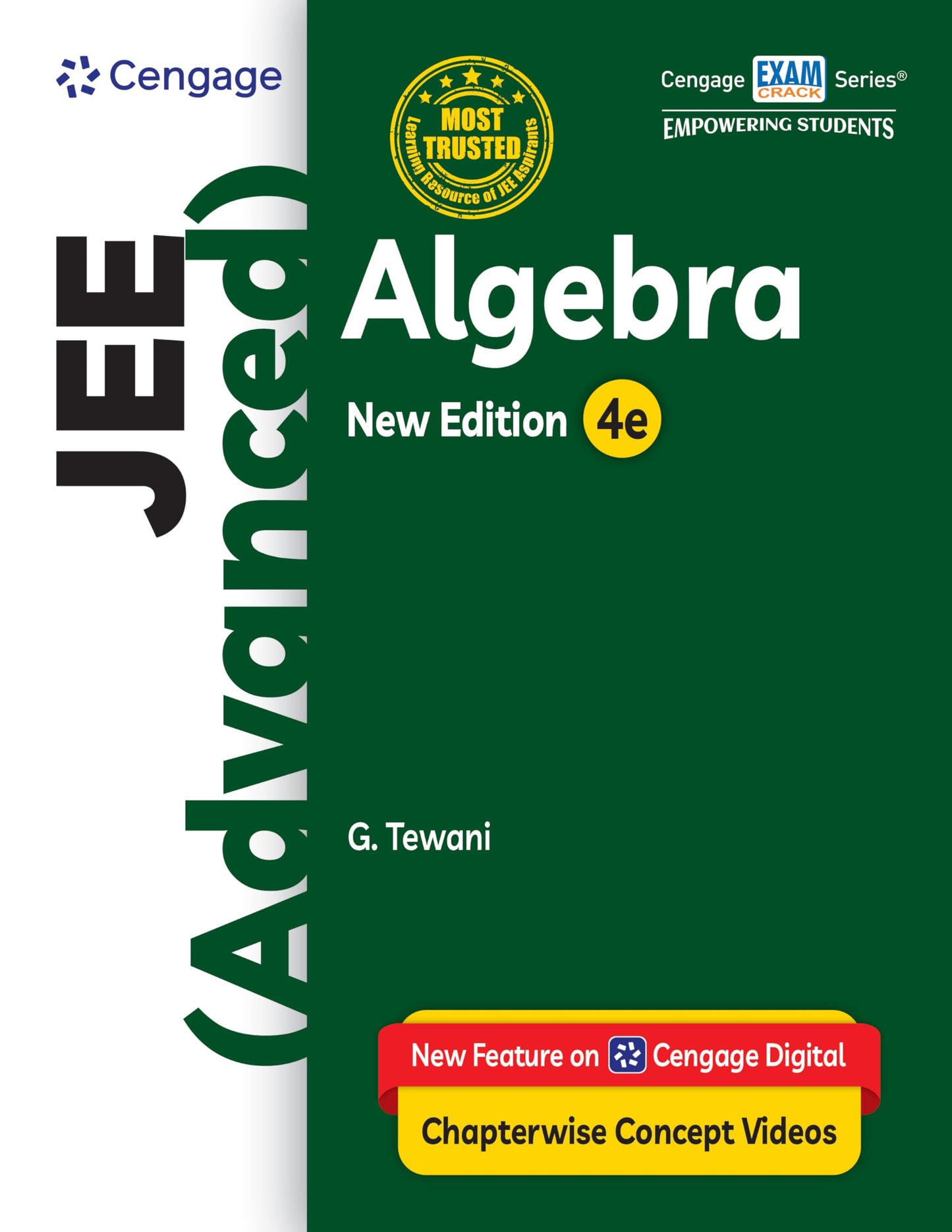 Cengage JEE (Advanced) Algebra with Chapterwise Concept Videos & Online Assessments