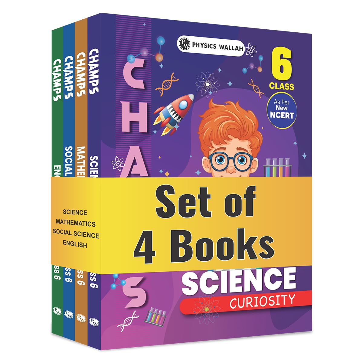PW Champs For Class 6 Science, Mathematics, Social Science and English Combo Set of 4 Books (2026 Edition)