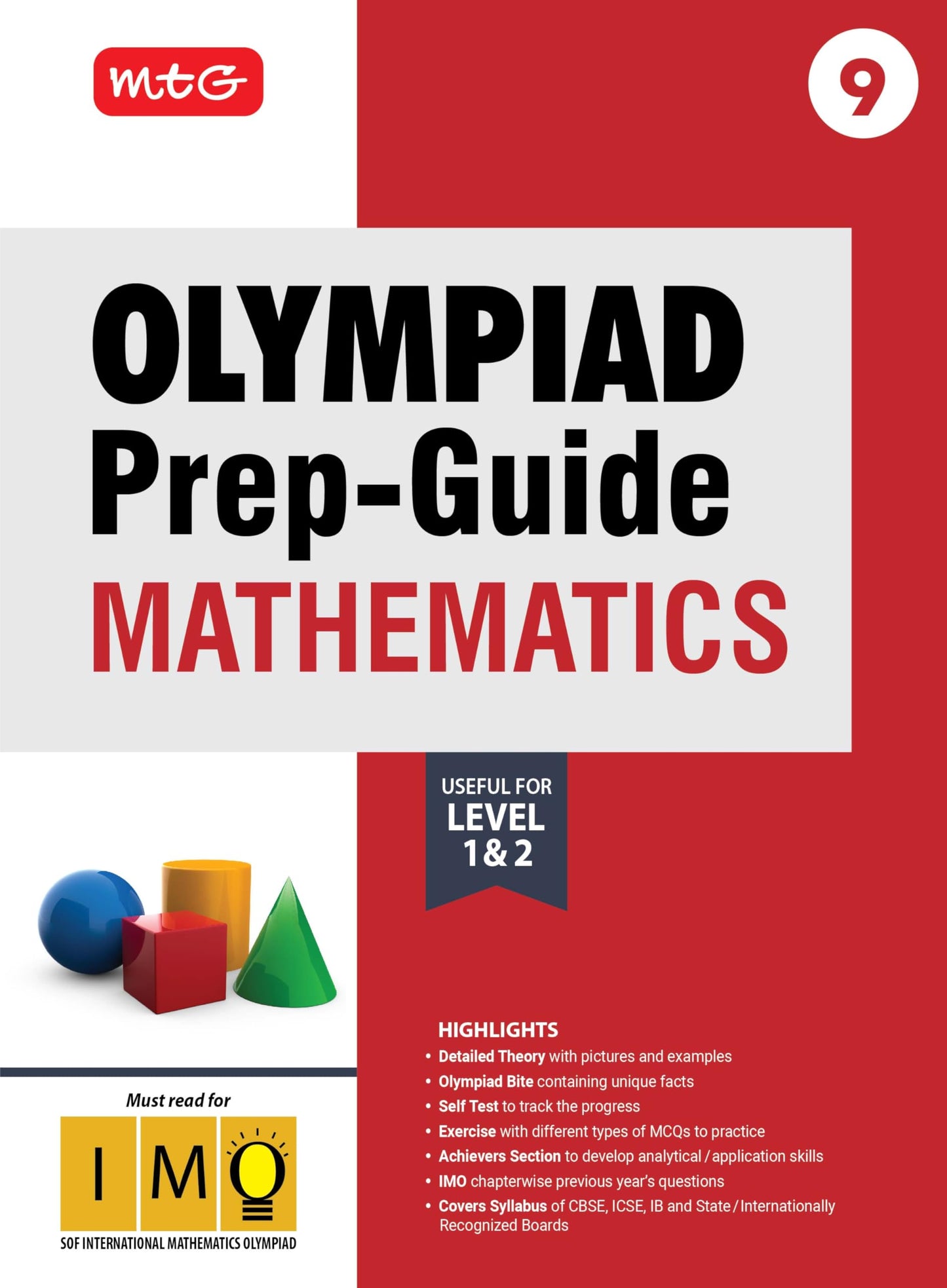 MTG Olympiad Prep-Guide Class 9 Mathematics (IMO) - Detailed Theory, IMO Chapterwise Previous Years Questions with Self Test For SOF 2025-26 Exam