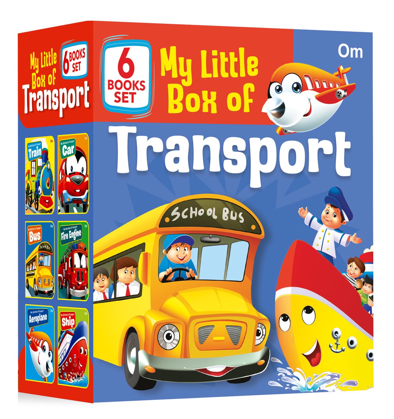 My Little Box of Transport: Early Learning Vehicle 6 Board Books for Kids | Includes Train, Car, Bus, Fire Engine, Ship & Aeroplane | Bright Pictures | Perfect Gift Set for Preschoolers