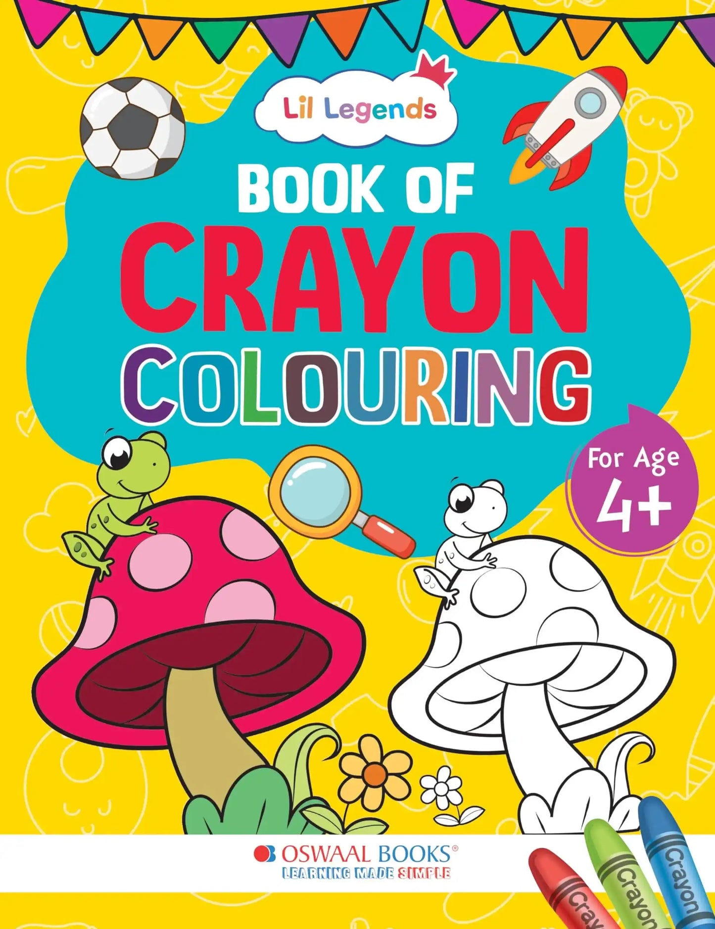 Oba Lil Legends Crayon Colouring For Kids Age 4+