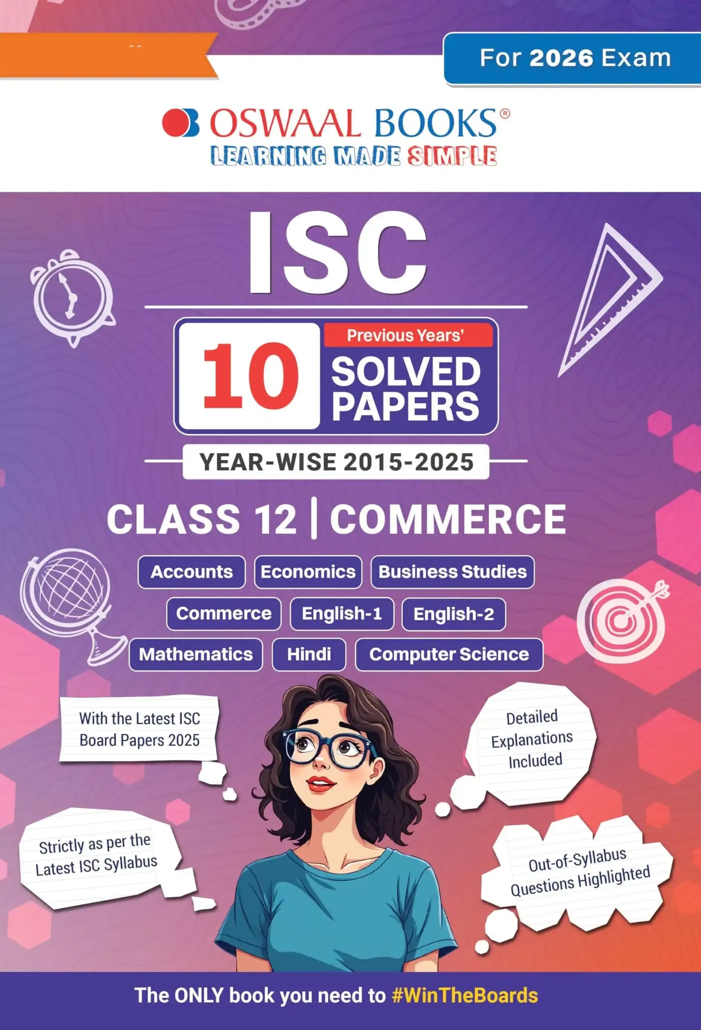 Oba Isc 10 Yrs Solved Commerce Stream Bk 12 (2026)