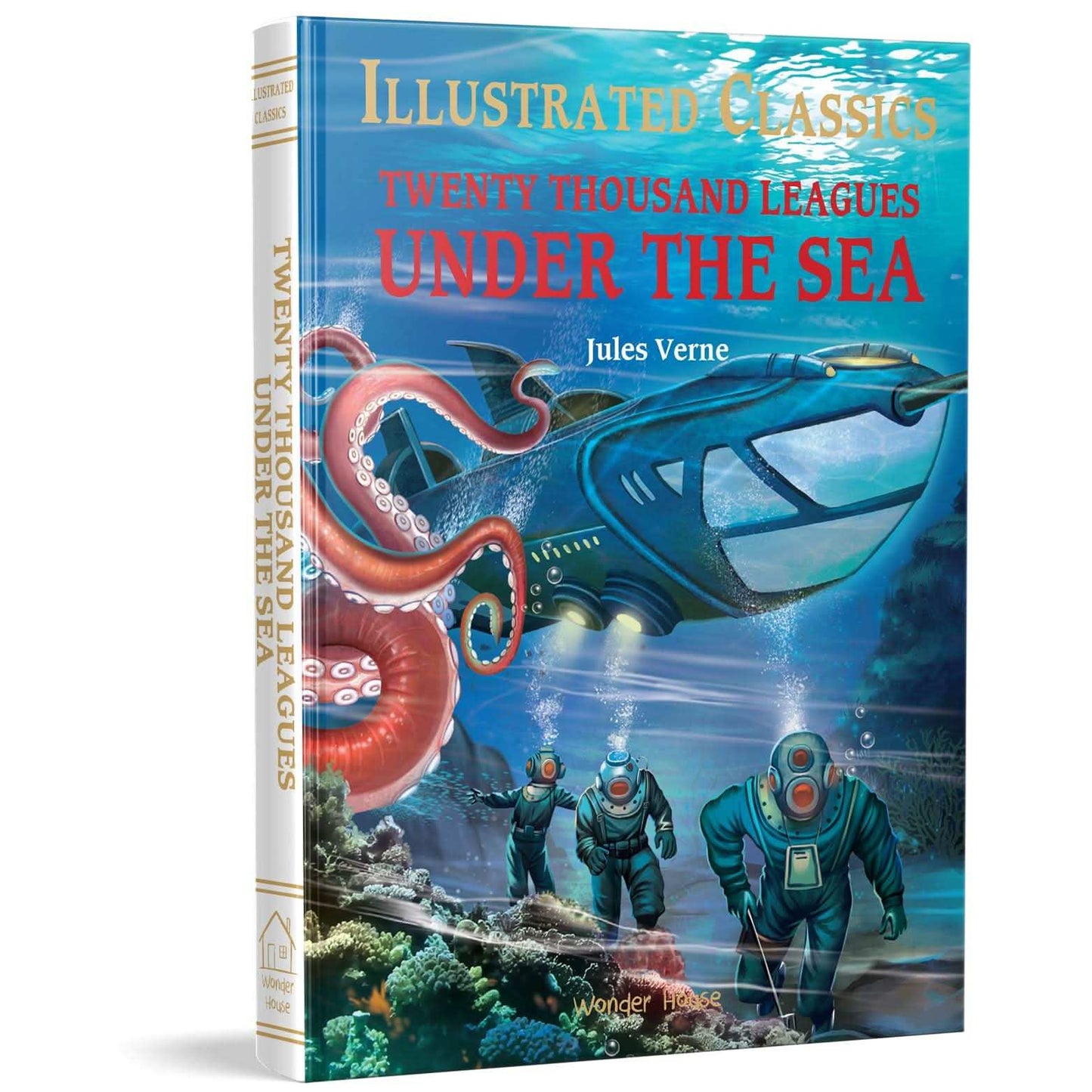 Twenty Thousand Leagues Under The Sea: Illustrated Abridged Children Classic English Novel With Revi