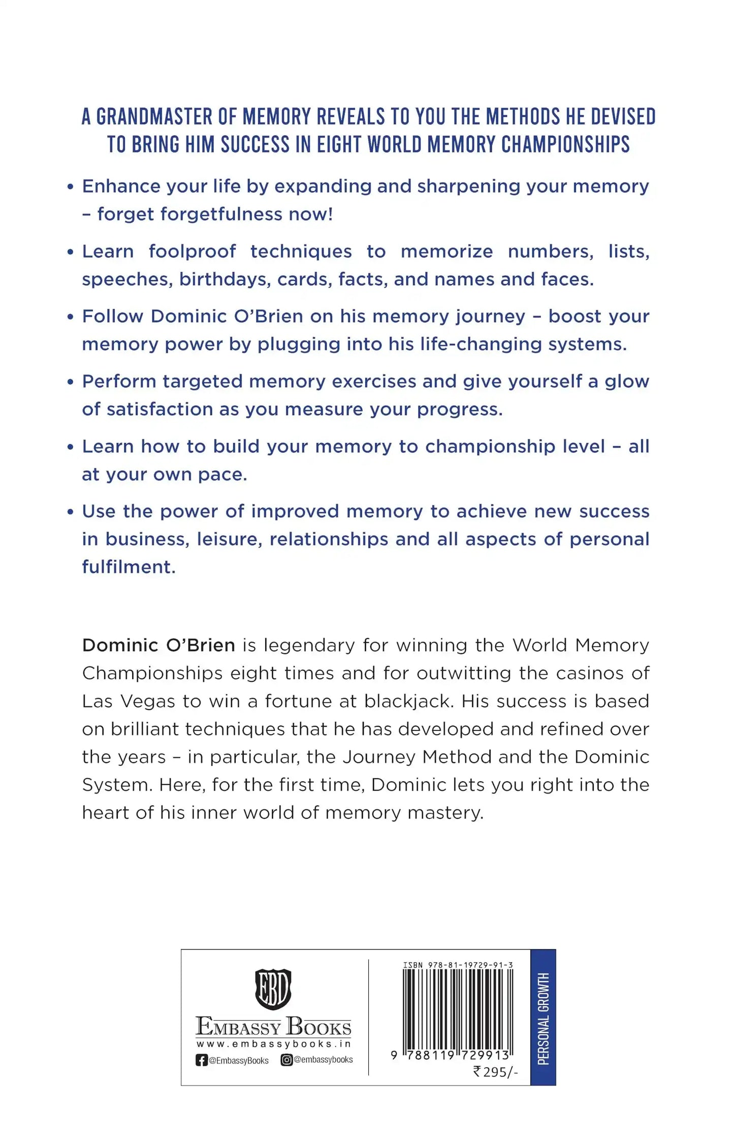 You Can Have An Amazing Memory: Learn Life-Changing Techniques And Tips
From The Memory Masetro