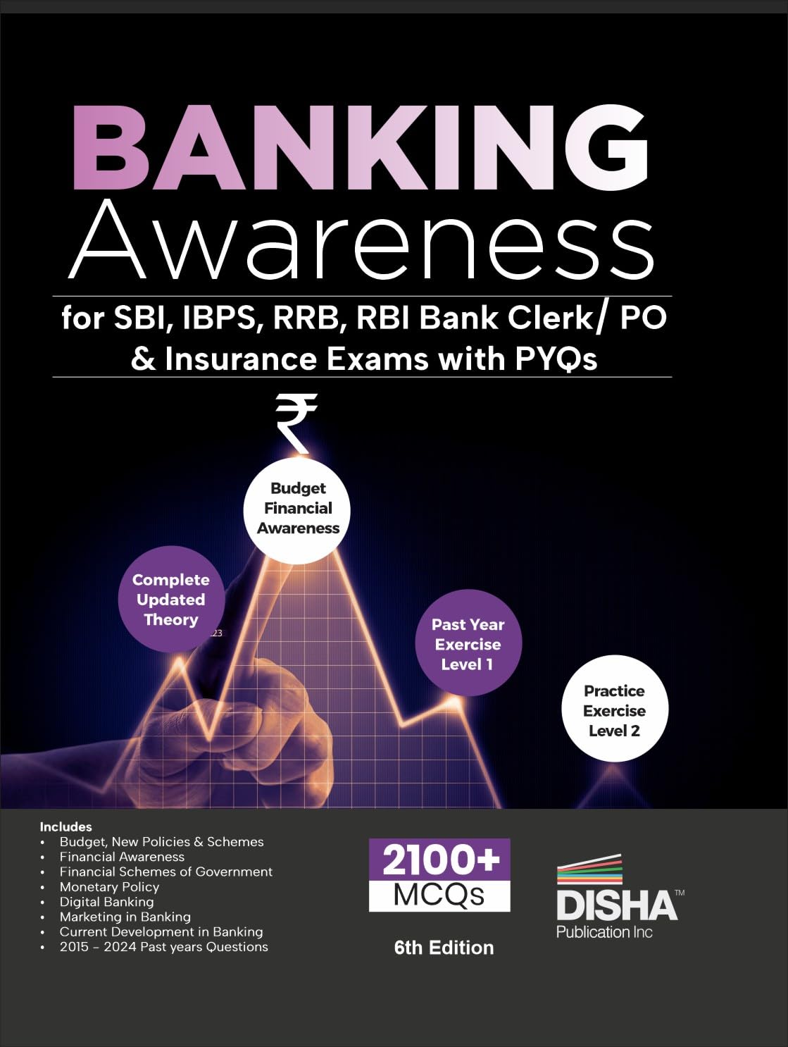 Disha Banking Awareness for SBI, IBPS, RRB, RBI Bank Clerk/ PO & Insurance Exams with PYQs 5th Edition | Explanatory Notes & Practice Questions