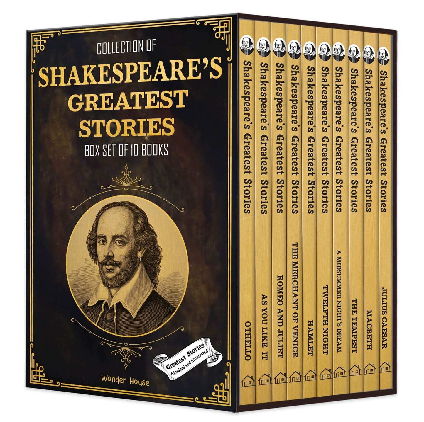 Collection Of Shakespeare'S Greatest Stories (Box Set Of 10 Books) For Children