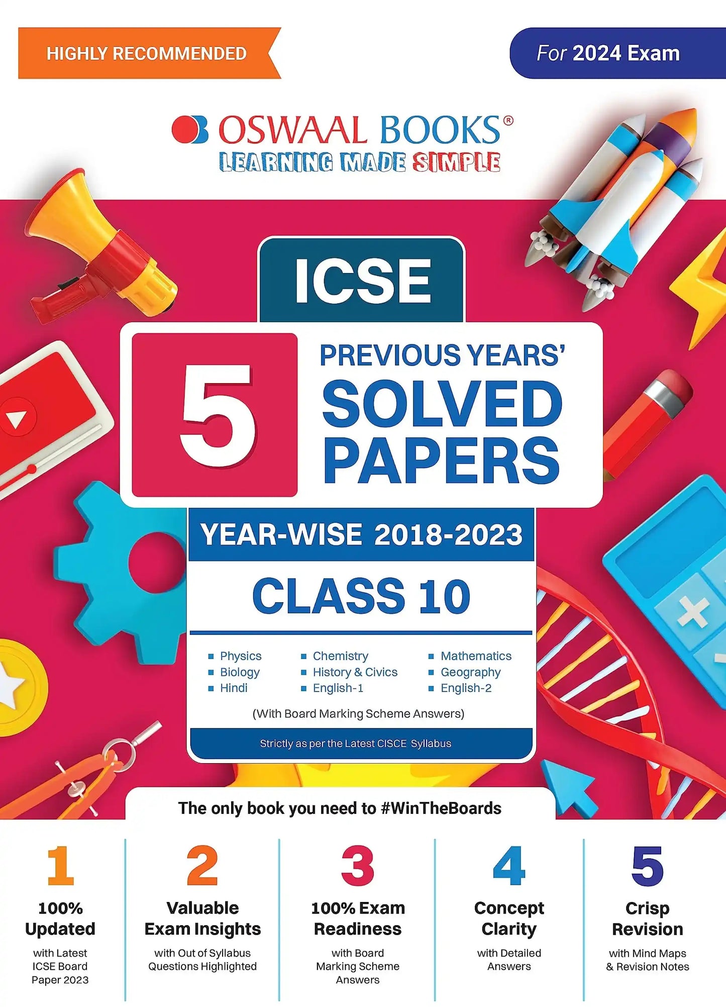 Oba 5 Yrs Previous Solved Paper Bk 10 (2024)