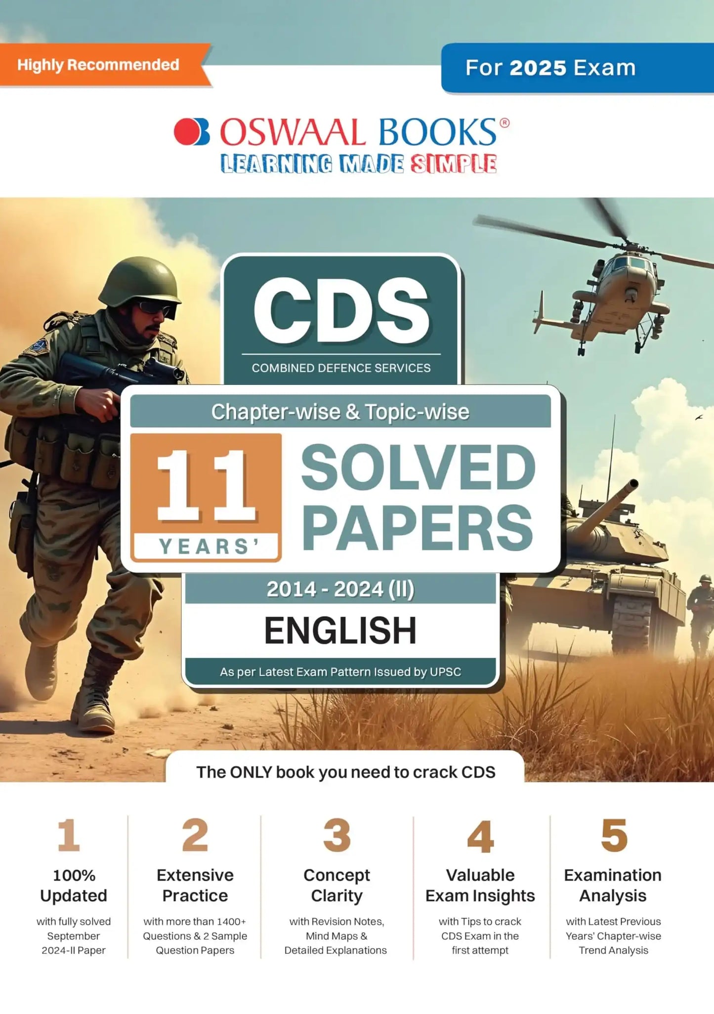 Oba Cds Defence Services 11 Yrs Solved English (2025)