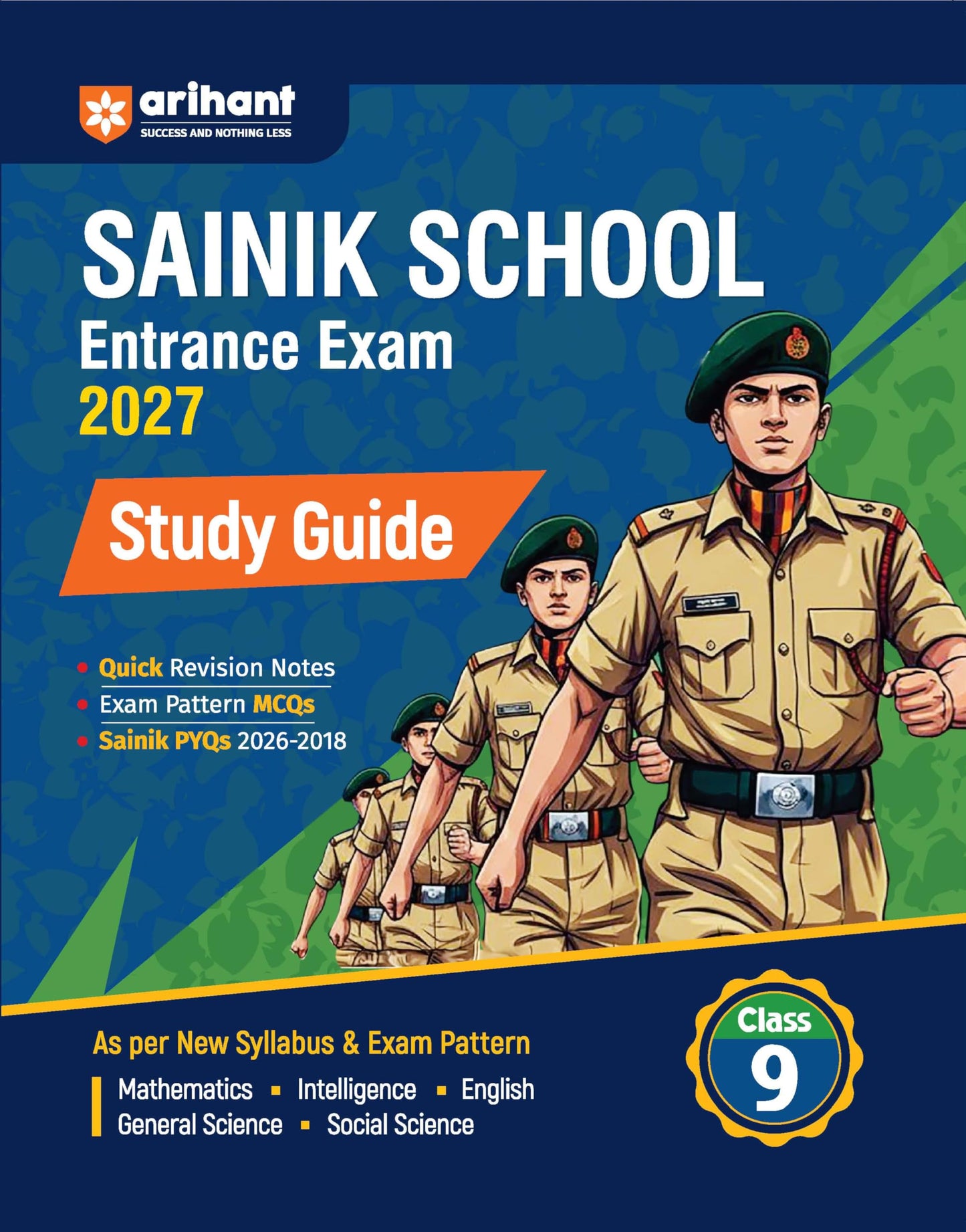 Arihant AISSEE Sainik School Class 9 Entrance Exam 2027 | Complete Study Guide | Quick Revision Notes, Practice MCQs & PYQs (2018–2026) | As per New Syllabus | Hindi Medium