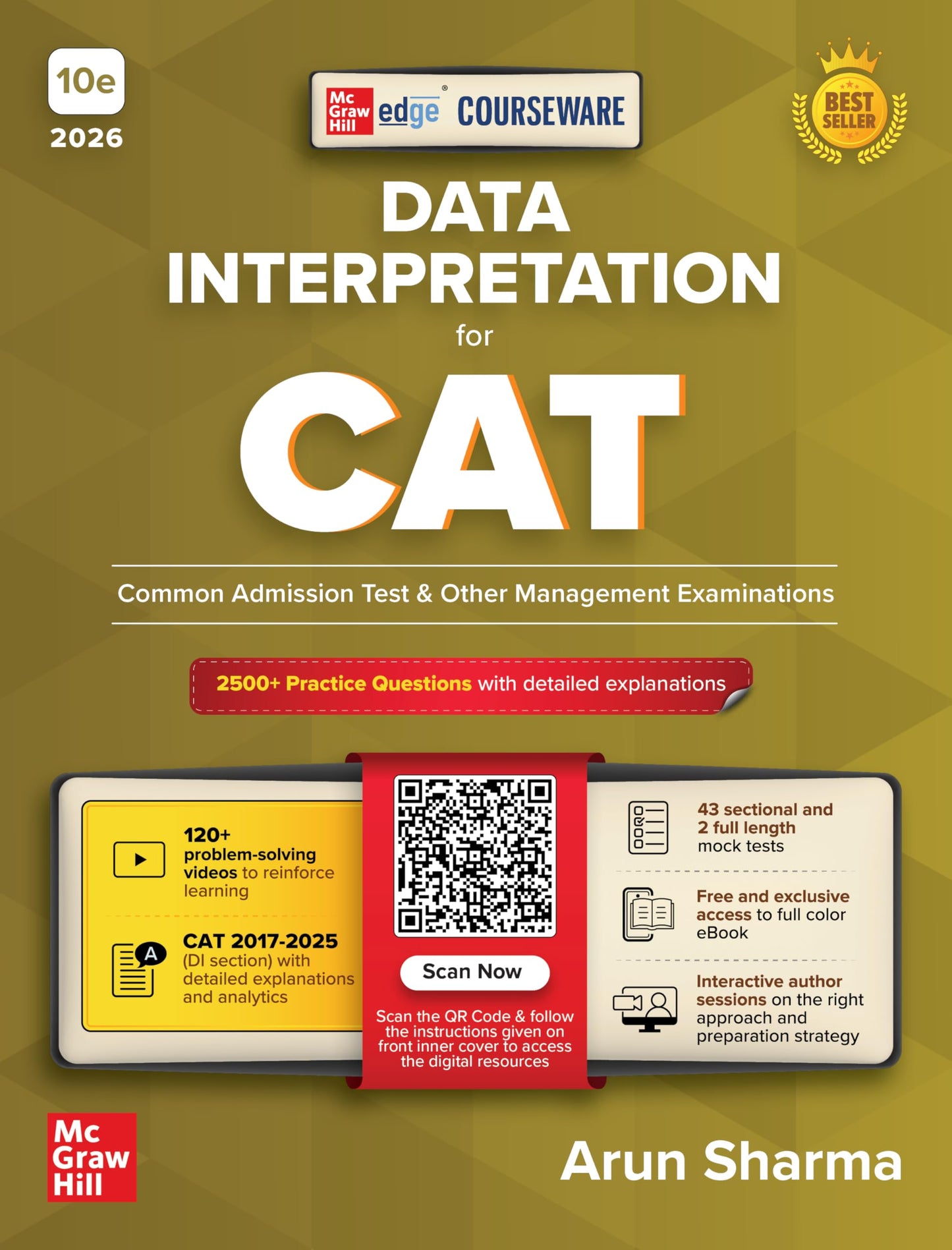 Courseware on Data Interpretation, 10e for CAT 2026 by Arun Sharma | 2500+ Practice Questions | Solved PYQs (2017-2025) | 120+ Problem Solving Videos | 43 DI Sectional & Mock Tests | MBA Preparation