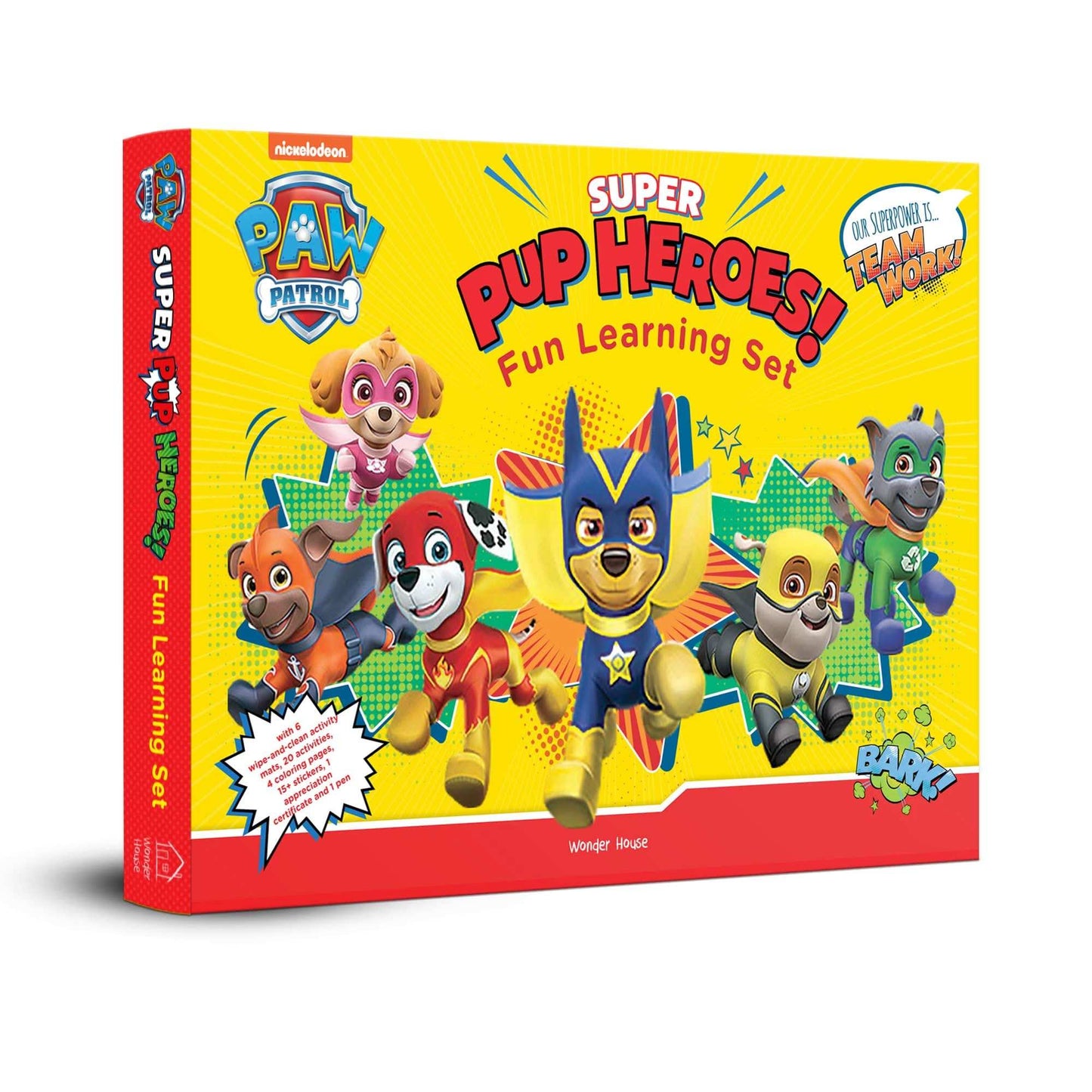 Nickelodeon Paw Patrol - Super Pup Heroes Off Duty! : Fun Learning Set (With Wipe And Clean Mats, Co