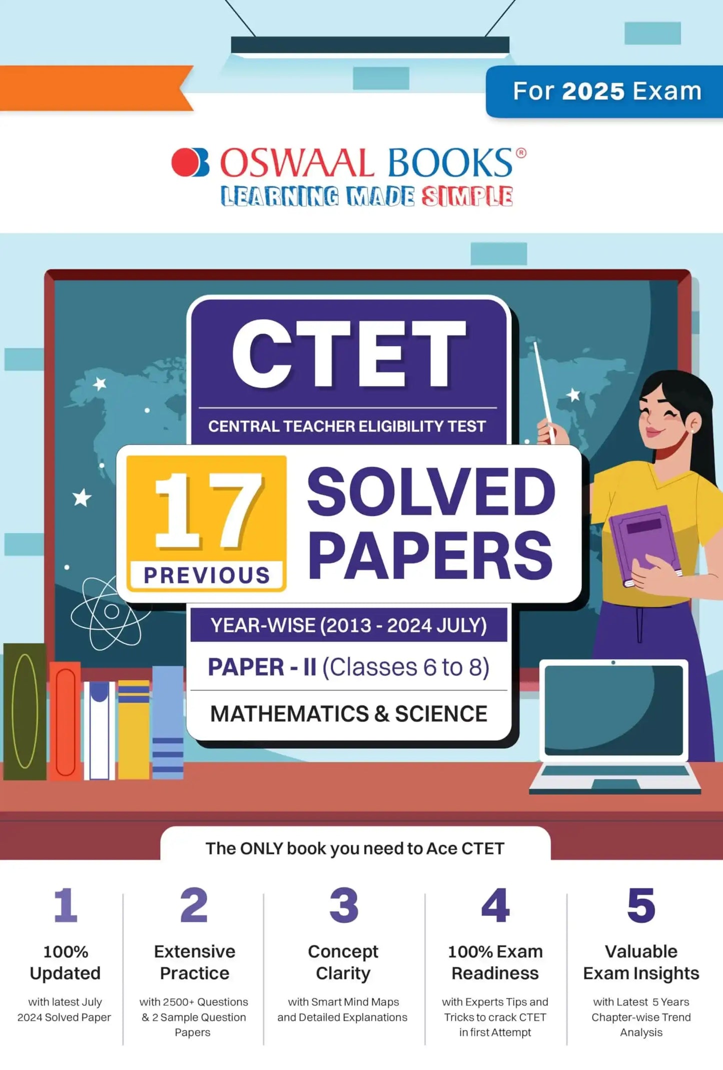 Oba Ctet 17 Yrs Solved Math & Science Paper-2 (Class 6-8)