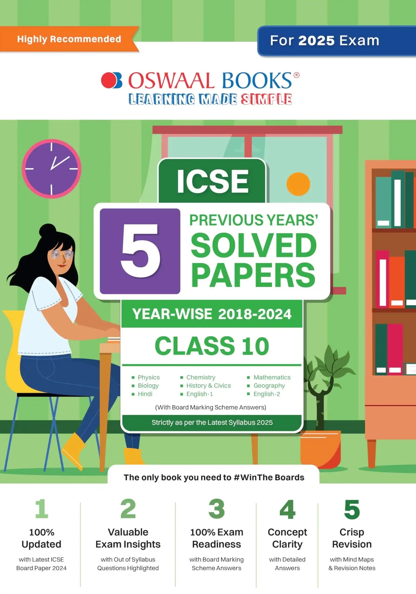Oba Icse 5 Yrs Solved Papers Bk 10 (2025)