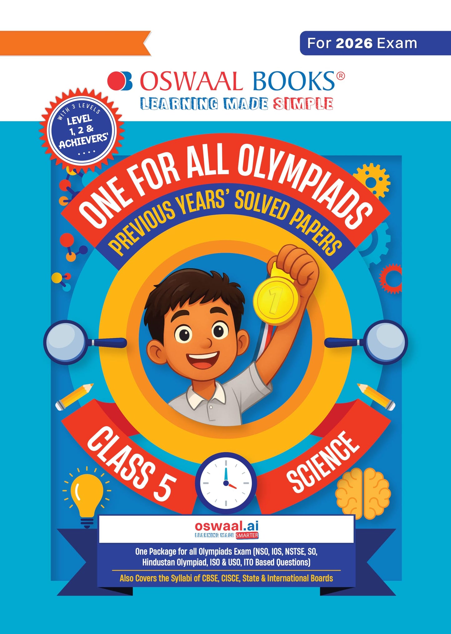 Oswaal One For All Olympiads Class 5 Science Prep-Guide Book | Chapter-wise Previous Years' Solved Papers | Questions for SOF NSO & Other Olympiad Exams 2026 | With Sample Practice Papers & Oswaal.AI
