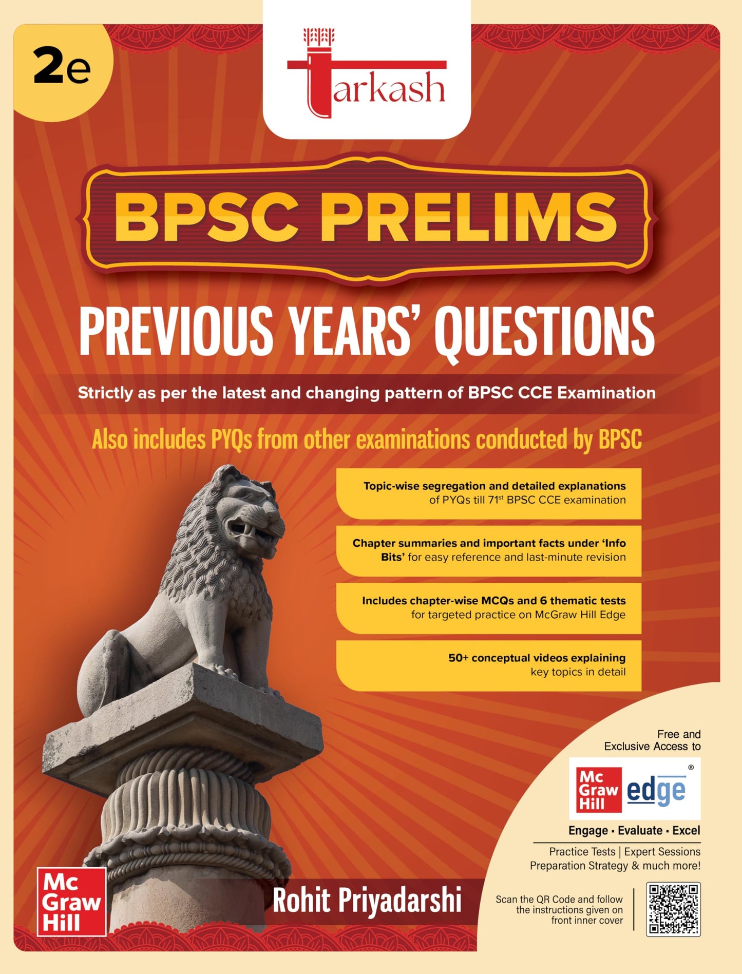 Tarkash BPSC Prelims PYQ, 2e (39th to 71st BPSC Subject-wise Solved Questions) | 6 Thematic Tests | Chapter-wise CBT Practice | 50+ Videos | Info Bits ... Commission | CCE, CDPO, Judiciary, AAO