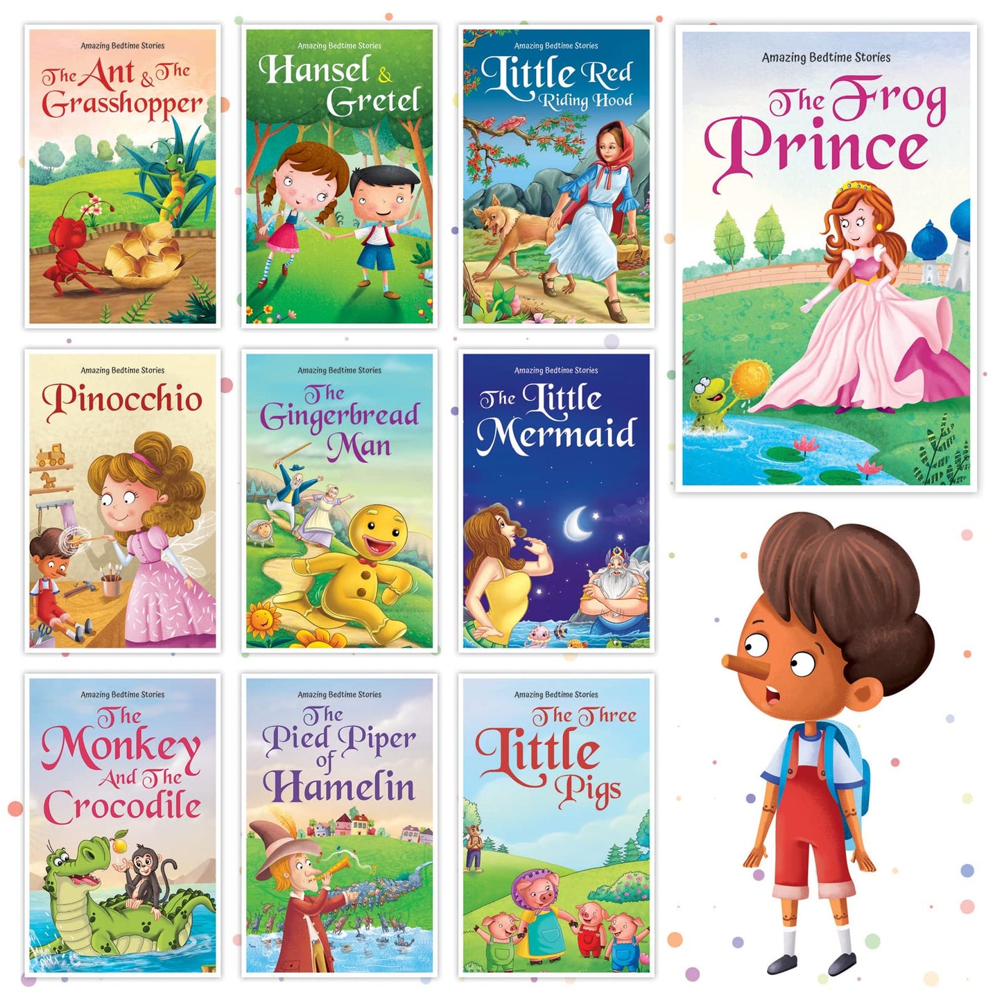 Dreamy Nights: Set of 10 Bedtime Story Books with colorful Pictures for Kids and & Children-Magical Adventures and Soothing Tales to Settle and Inspire
