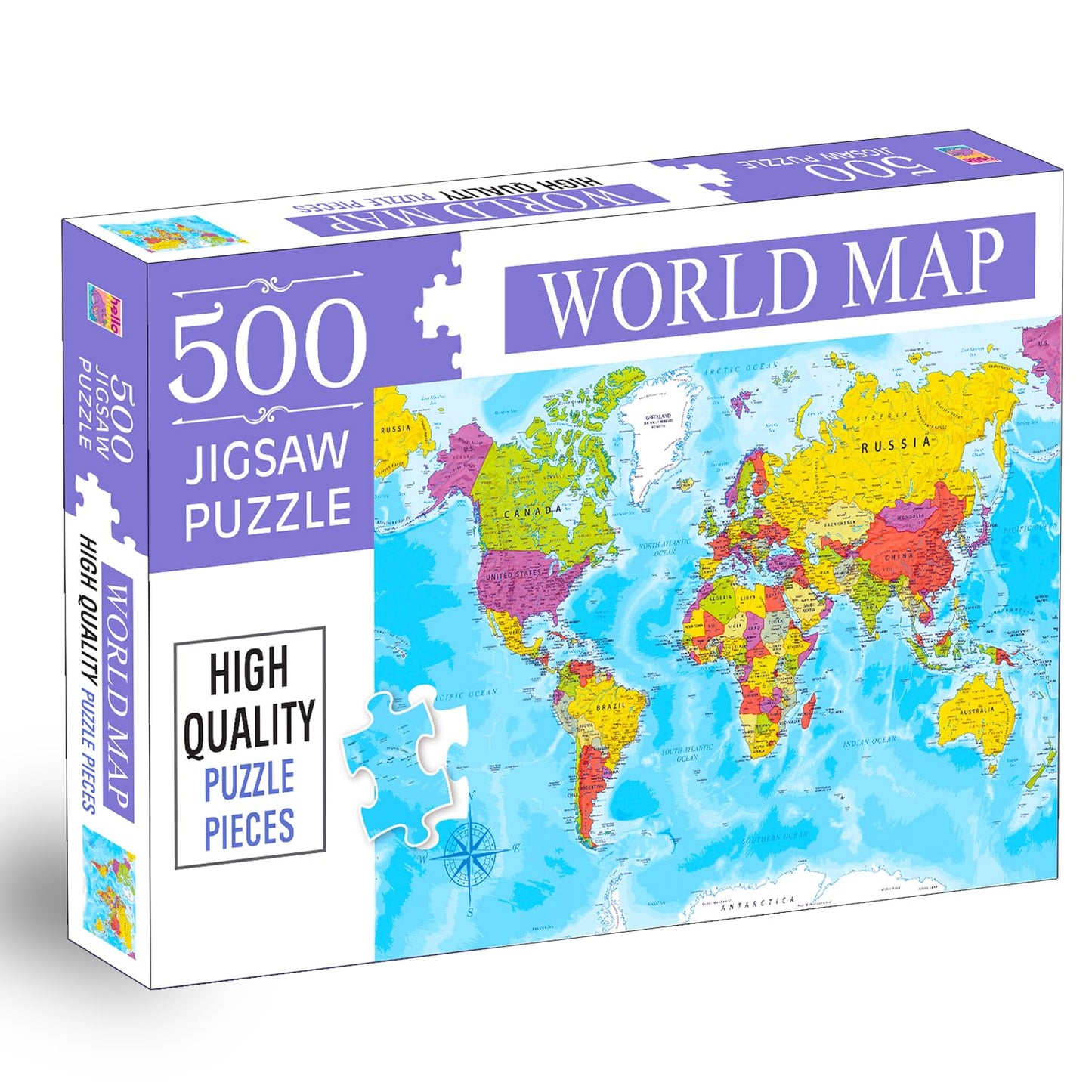 World Map 500 Pieces Jigsaw Puzzle