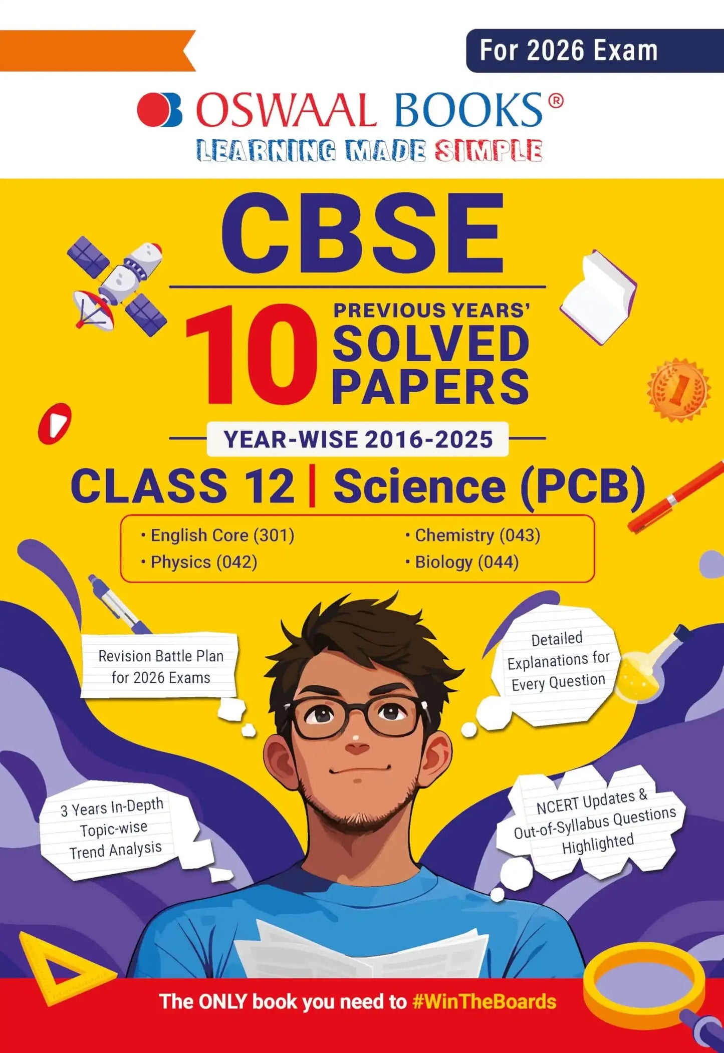 Oba Cbse 10 Yrs Solved Science 12 (Pcb) 2026