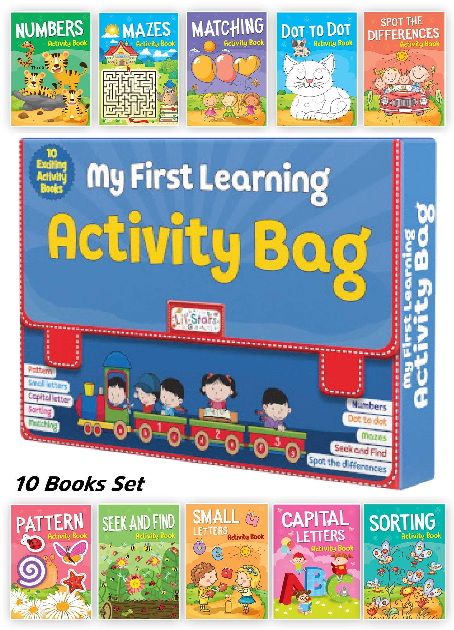 My First Learning Activity Bag:Set of 10 Exciting Activity Books