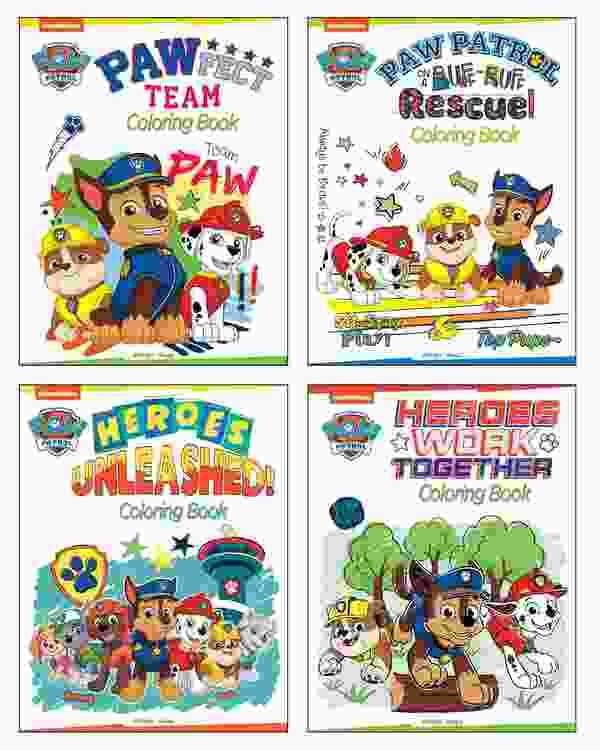 Paw Patrol Cool Pups Coloring Books Super Boxset : Pack Of 4 Coloring Books For Kids