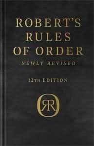 Robert's Rules of Order Newly Revised, Deluxe 12th edition>