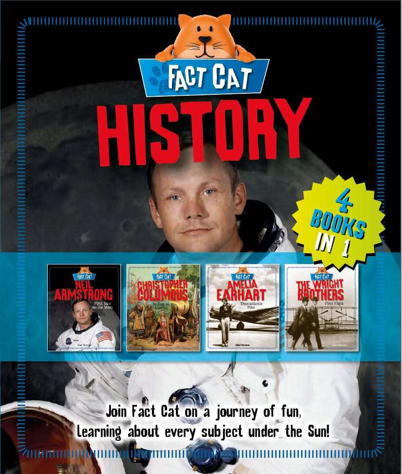 Fact Cat- History bind-up (Amelia Earhart, Christopher Columbus, Neil Armstrong & The Wright Brothers)