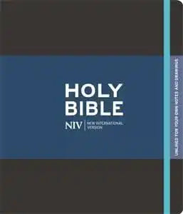 NIV Black Journalling Bible with Unlined Margins