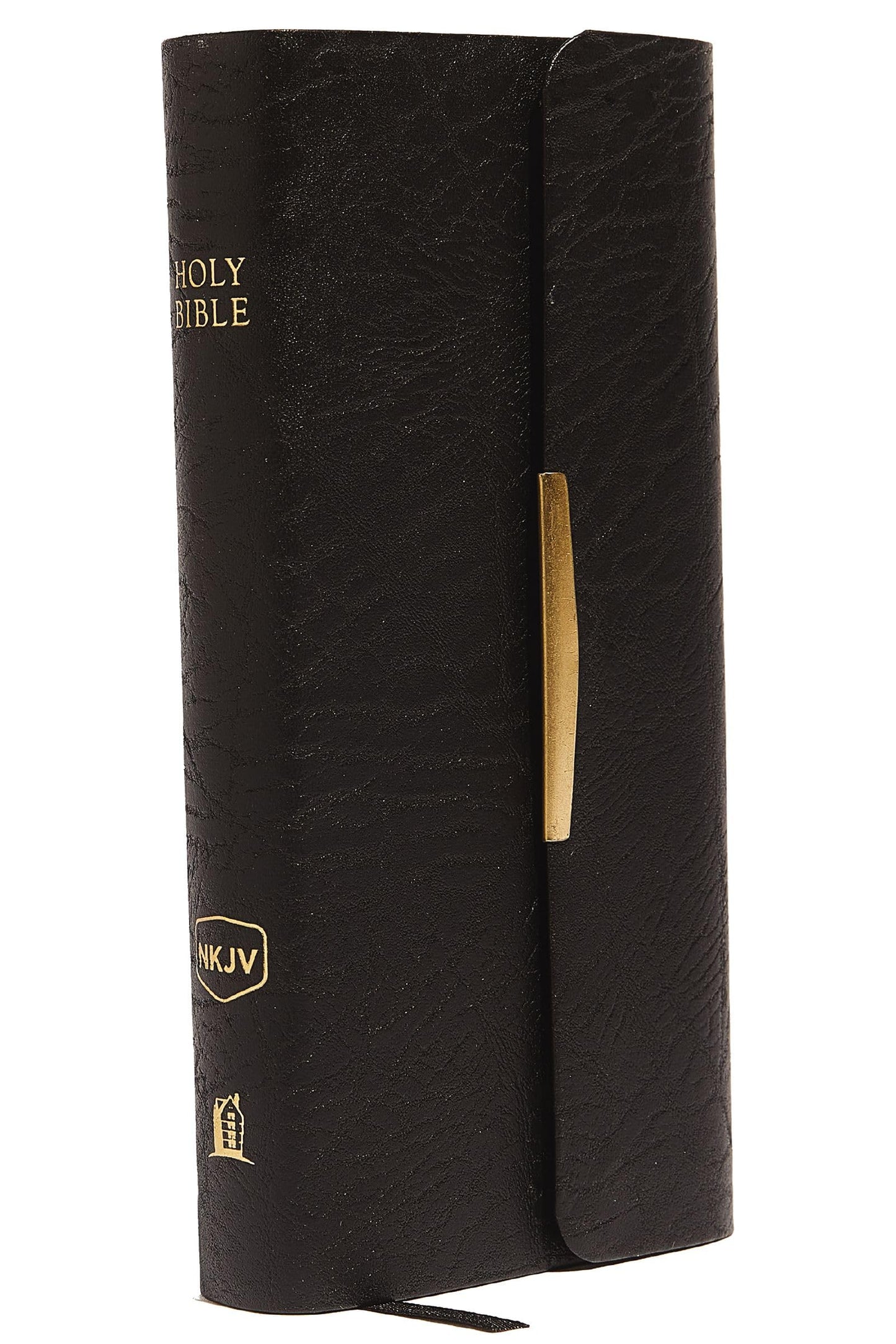 Nkjv, Checkbook Bible, Compact, Bonded Leather, Black, Walle