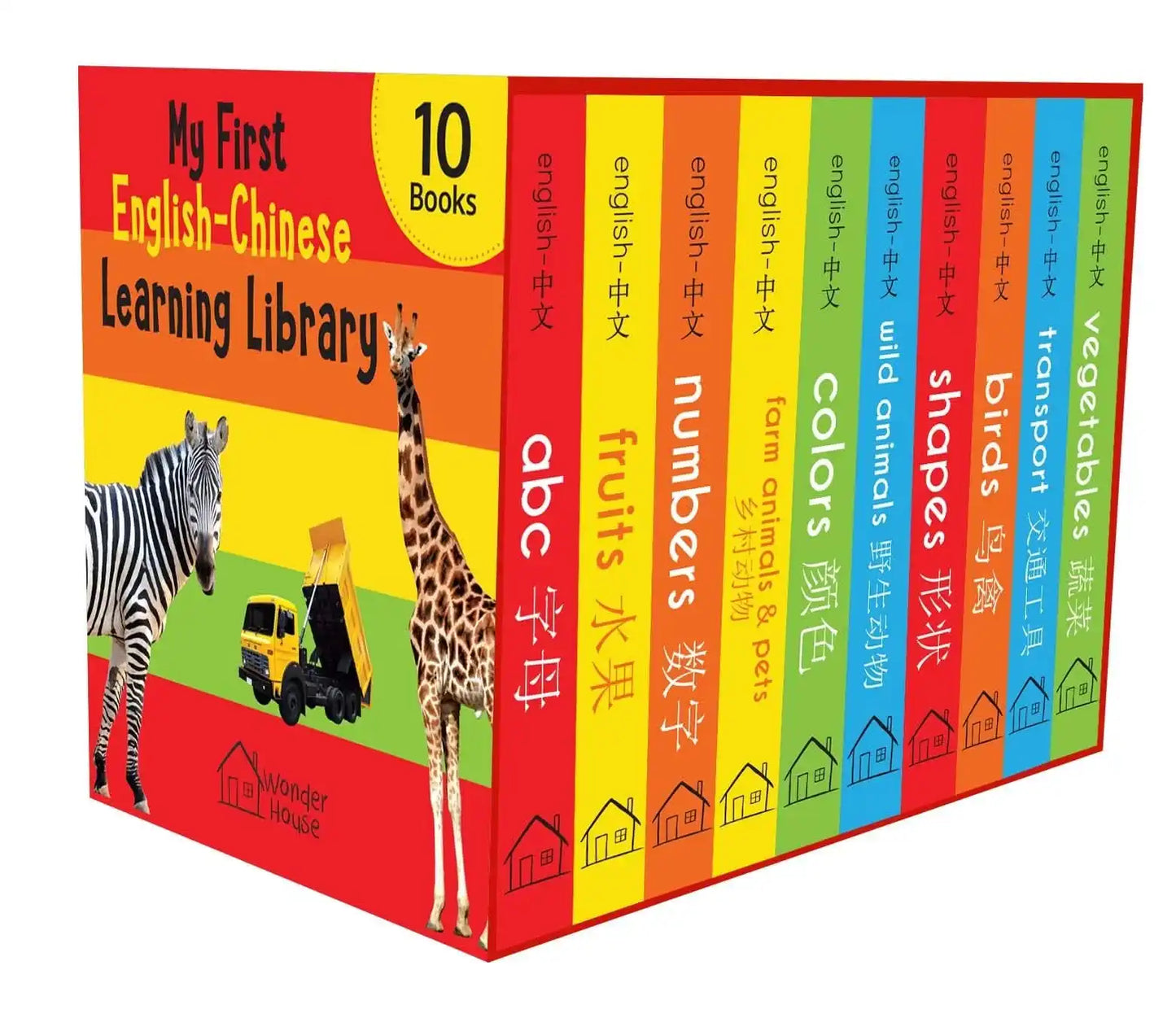 My First English-Chinese Learning Library : Bilingual Boxset Of 10 Picture Board Books For Kids