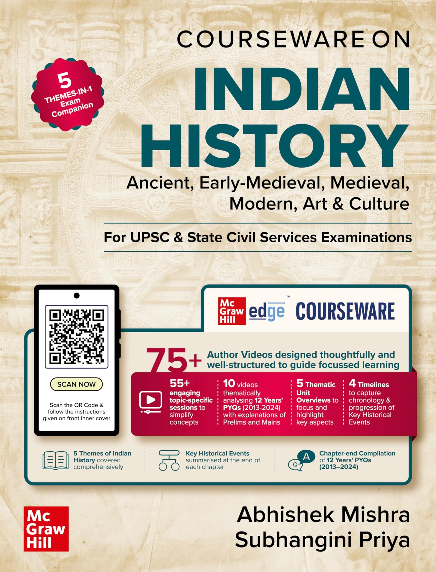 Indian History for UPSC 2026 by Abhishek Mishra | Chapter-wise 12 Years Online Prelims & Mains PYQs (2013-24) | 75+ Online Author Videos | 5-Themes-in-1: Ancient, Early-Med, Med, Modern, Art & Culture