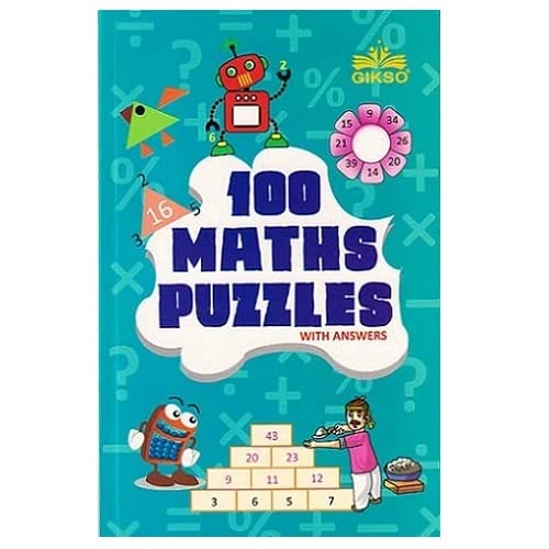 GIKSO 100 Maths Puzzles Book - Brain Boosting Mathematical Activities for Age 7+ Years Old Kids | Multi Color Game Book (English) - Reprinted 2023 (Revised Edition, 2020)