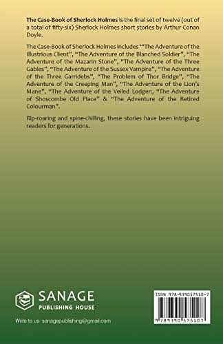 The Case-Book Of Sherlock Holmes