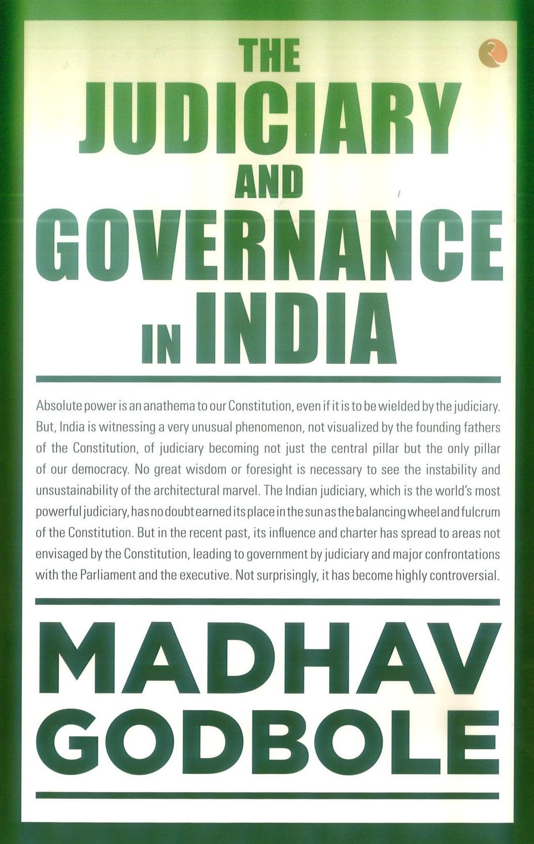 The Judiciary And Governance In India (Pb)