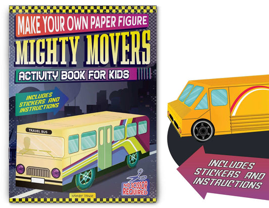 Make Your Own Paper Figure - Mighty Movers (Activity Book For Kids)