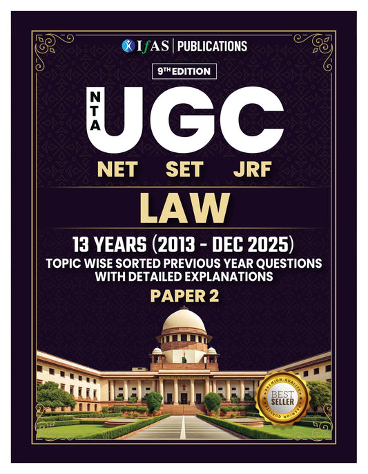 UGC NET Law Book 2026 | Updated 13 Years Previous Year Solved Papers (2013 to Dec 2025) Topic wise Sorted with Detailed Solutions | Best Seller PYQ for NTA UGC NET/JRF & SET Law Exams | IFAS